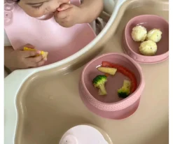 Vajilla Infantil^Miniware Cuenco de Silicona con Tapa y Ventosa Rasberry