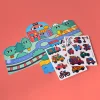 Manualidades Para Niños^Omy Desplegable de Pegatinas Reutilizables Montessori ¡Vroom Vroom!