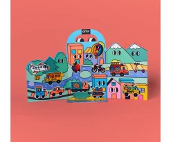 Manualidades Para Niños^Omy Desplegable de Pegatinas Reutilizables Montessori ¡Vroom Vroom!