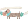Accesorios De Pelo^Souza Diadema Infantil Puck Glitter con Flores y Perrito Dachsund