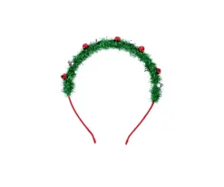 Disfraces Para Niños^Great Pretenders Diadema Navideña con Espumillón y Cascabeles