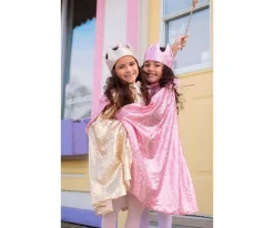 Disfraces Para Niños^Great Pretenders Disfraz Capa de Lentejuelas Rosa 5-6 Años