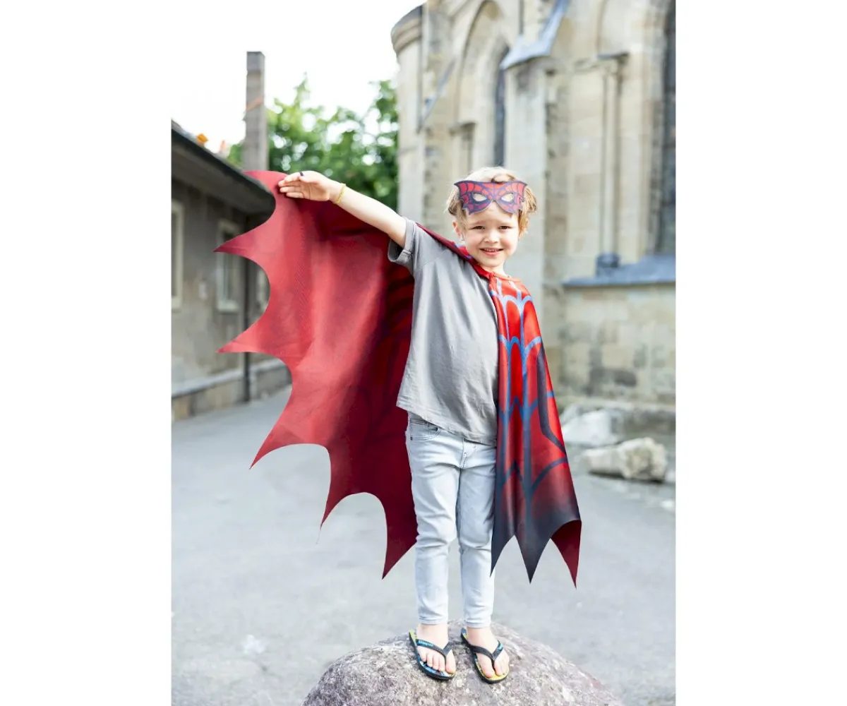Disfraces Para Niños^Great Pretenders Disfraz Capa y Antifaz Web Weaver Soft Wings T. 4-6años