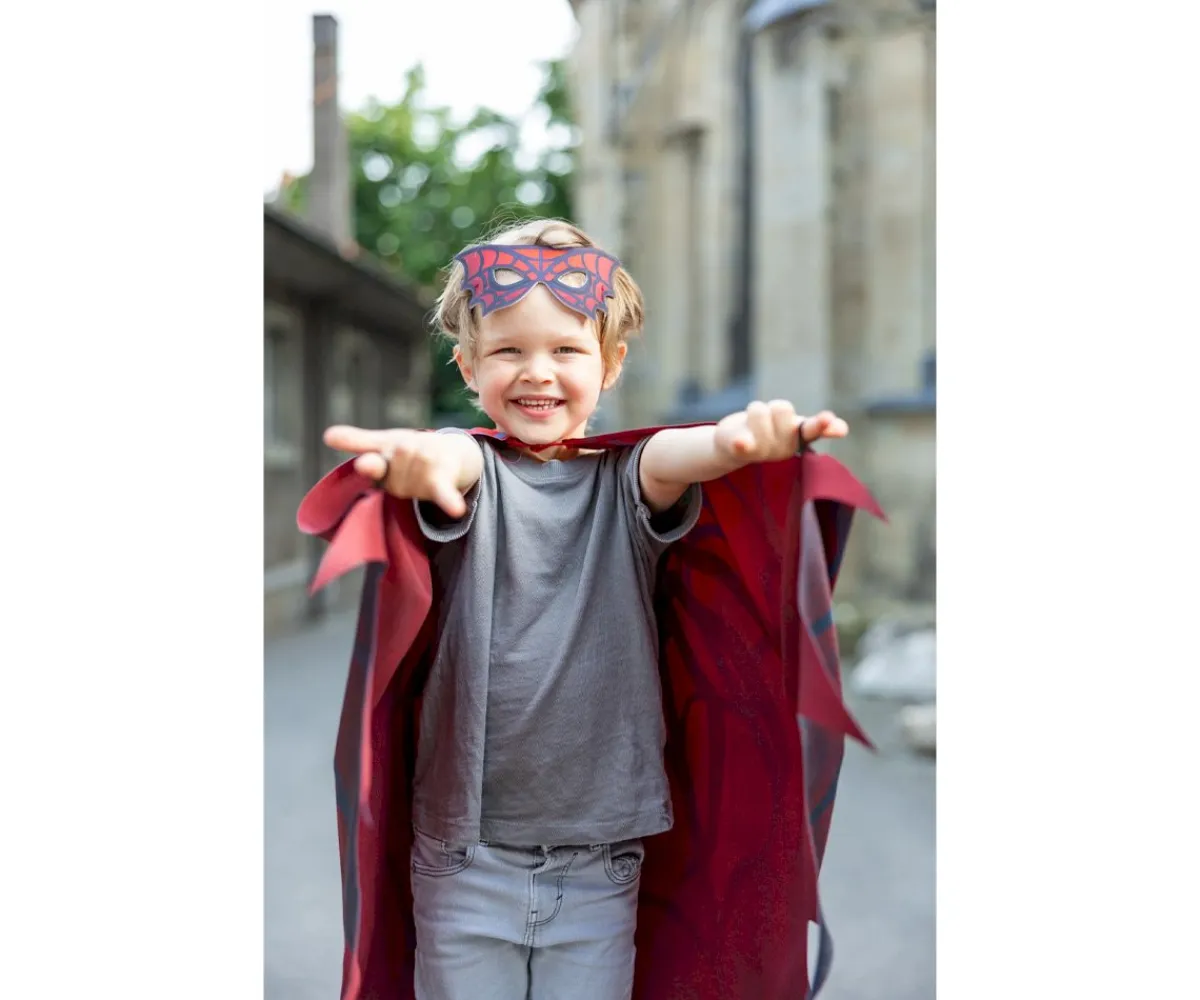 Disfraces Para Niños^Great Pretenders Disfraz Capa y Antifaz Web Weaver Soft Wings T. 4-6años