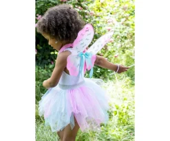 Disfraces Para Niños^Great Pretenders Disfraz Think Mint Falda y Alas Brillantes Rosa Menta T.4-6años