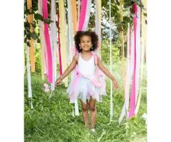 Disfraces Para Niños^Great Pretenders Disfraz Think Mint Falda y Alas Brillantes Rosa Menta T.4-6años