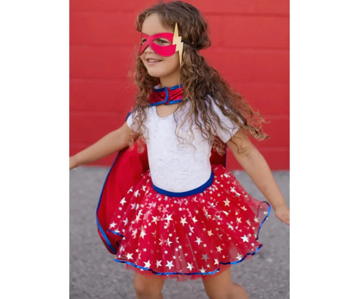 Disfraces Para Niños^Great Pretenders Disfraz Tutú Infantil Superhero, Capa y Antifaz 4-6 años
