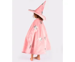 Disfraces Para Niños^Den Goda Fen Disfraz Velvet Rosa con Estrellas Plateadas 3-8 años