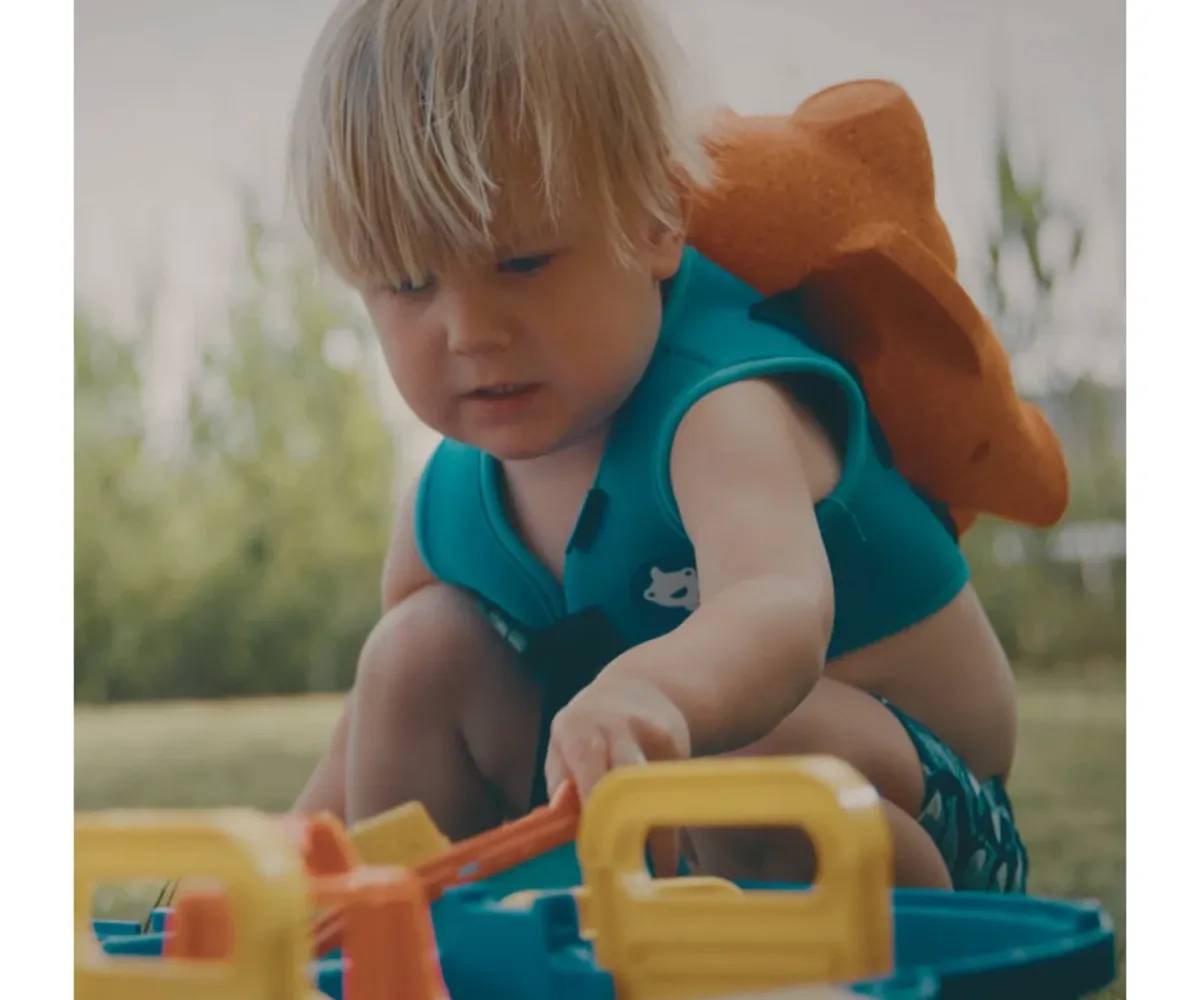 Chaleco Flotador Para Niños Y Bebes^Fibby Dispositivo para Nadar + Aplicación de Aprendizaje