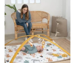 Online Enrollagateo Impermeable Tucán con Espejo, Arco y Muñecos Sensoriales Alfombras Infantiles|Juguetes Para Recién Nacidos