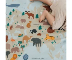 New Enrollagateo Simple Estampado Mapa Mundi Niños Juguetes Para Recién Nacidos|Gimnasio Bebé
