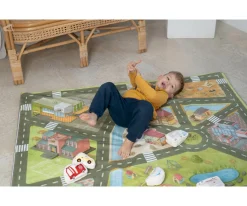 Sale Enrollagateo Simple Estampado City Niños Manta Actividades Bebé|Juguetes Para Recién Nacidos