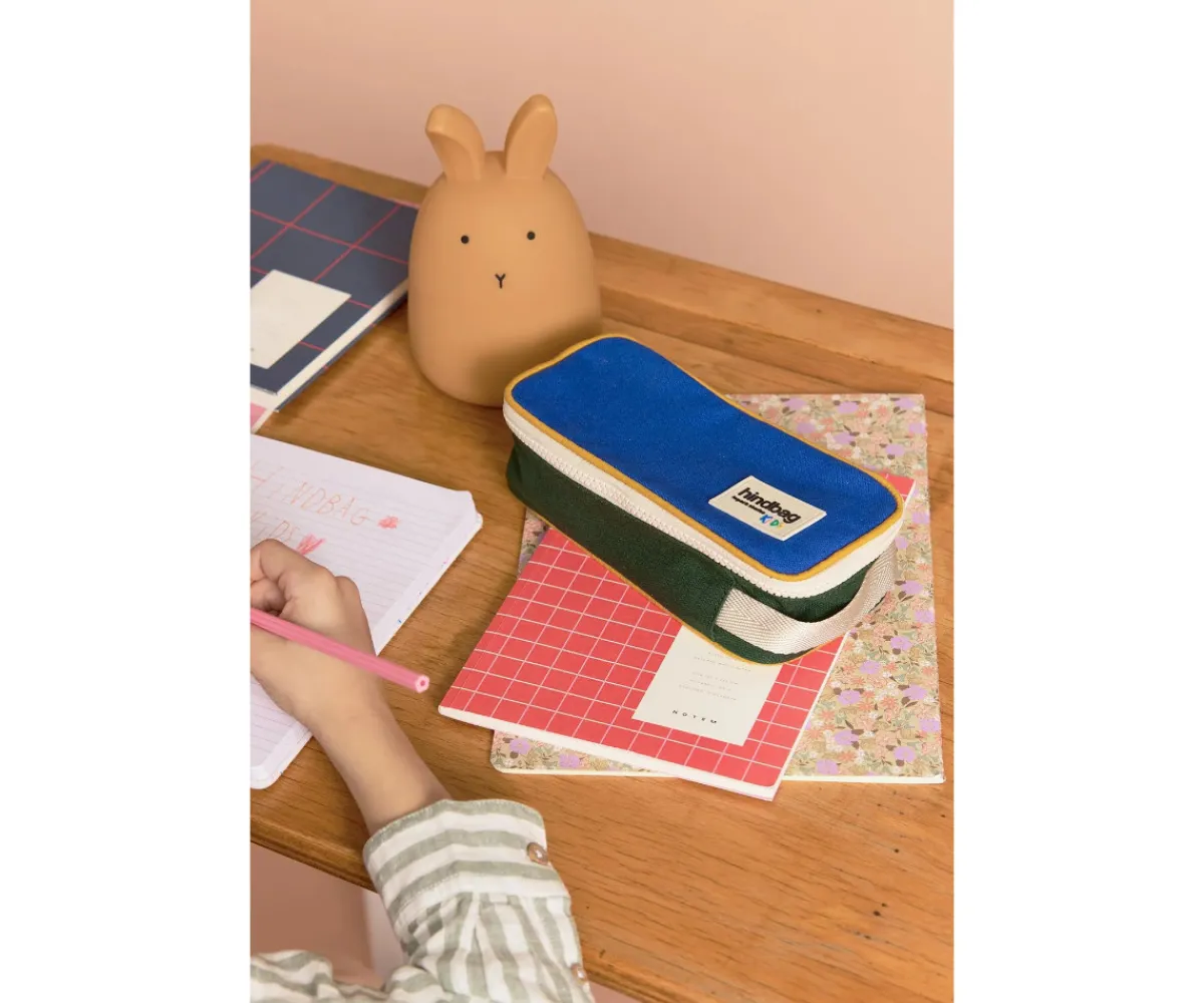 Hot Estuche Max Tricolor Azul Eléctrico Estuches Escolares|Material Escolar