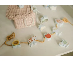 Sale Figuras de Madera para Enlazar Cordones Little Farm Niños Manualidades Para Niños|Juguetes Niños 3 Años