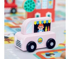 Food Truck de Madera Ciudad Cross Roads Niños Juguetes Para Niños De 18 Meses|Juguetes Para Niños De Un Año