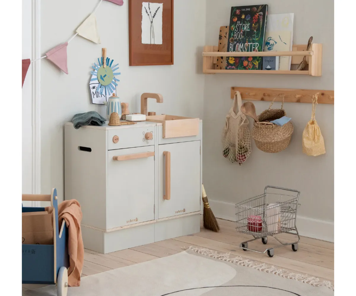 Cocinitas De Juguete^Sebra Fregadero de Madera