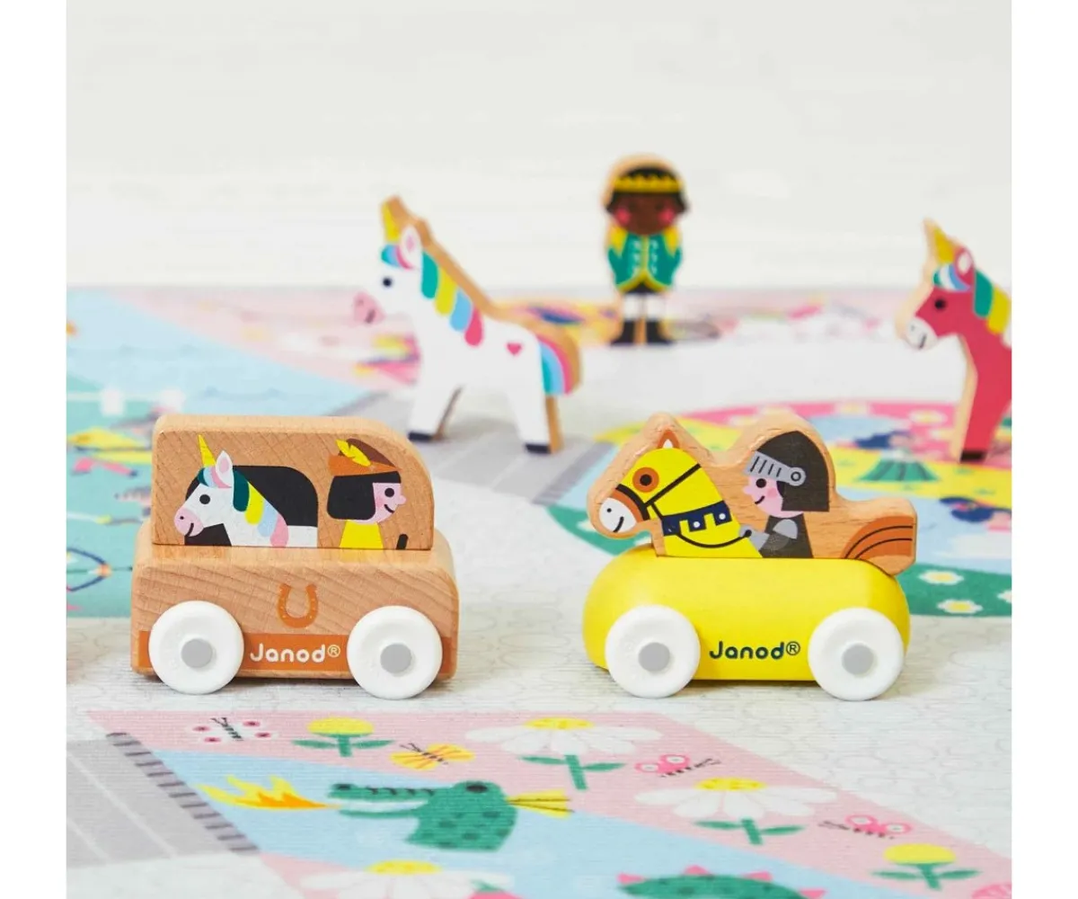 Best Furgoneta Unicornio de Madera Reino Encantado Cross Roads Blanco Niños Juguetes Niños 3 Años|Juguetes Para Niños De Un Año