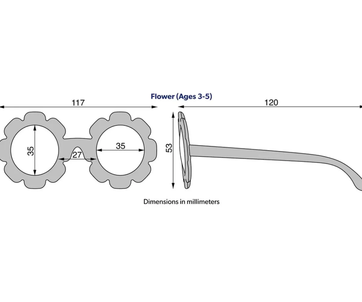 Gafas De Sol Para Niños^Babiators Gafas de Sol Flexibles (3-5 años) Polarizadas Flower Peachy Keen