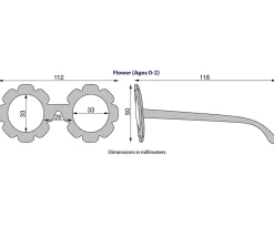 Gafas De Sol Para Niños^Babiators Gafas de Sol Flexibles Flower (0-24meses) Sweet Sunflower