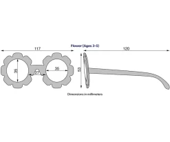 Gafas De Sol Para Niños^Babiators Gafas de Sol Flexibles Flower (3-5años) Sweet Sunflower