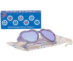 Gafas De Sol Para Niños^Babiators Gafas de Sol Flexibles Hearts (0-24meses) Lavender Shimmer Purple Mirrored Lenses