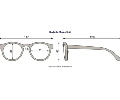 Gafas De Sol Para Niños^Babiators Gafas de Sol Flexibles Keyhole (3-5años) Baby Blue Amber Lenses