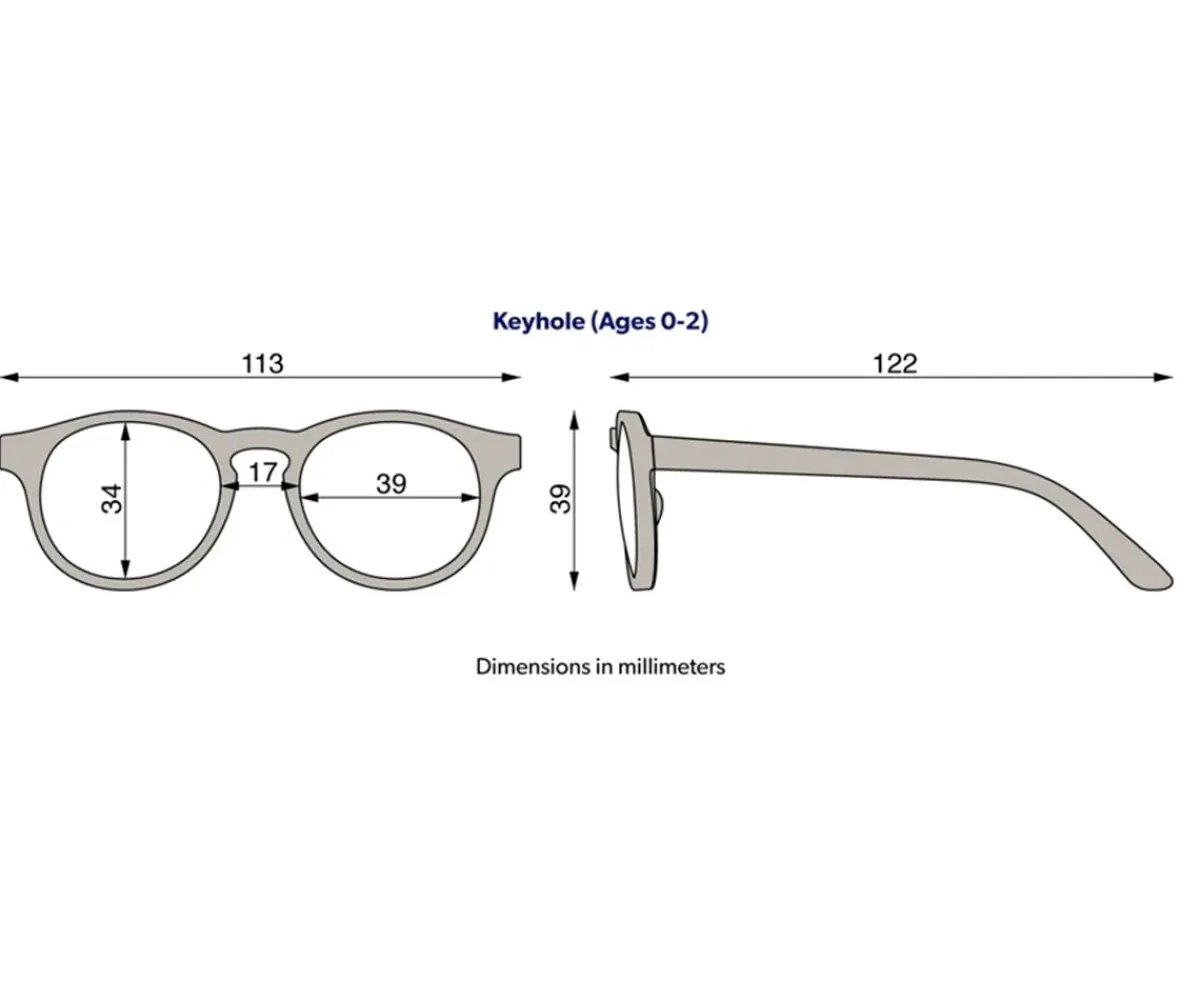 Gafas De Sol Para Niños^Babiators Gafas de Sol Flexibles Keyhole (0-24meses) Sweet Cream