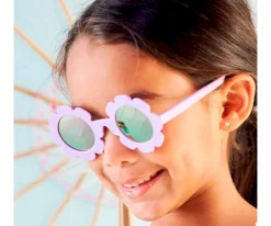 Gafas De Sol Para Niños^Babiators Gafas de Sol Flexibles (0-24m) Polarizadas Flower Irresistible Iris