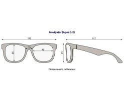 Gafas De Sol Para Niños^Babiators Gafas de Sol Flexibles Navigators (0-24meses) Baby Blue Amber Lenses