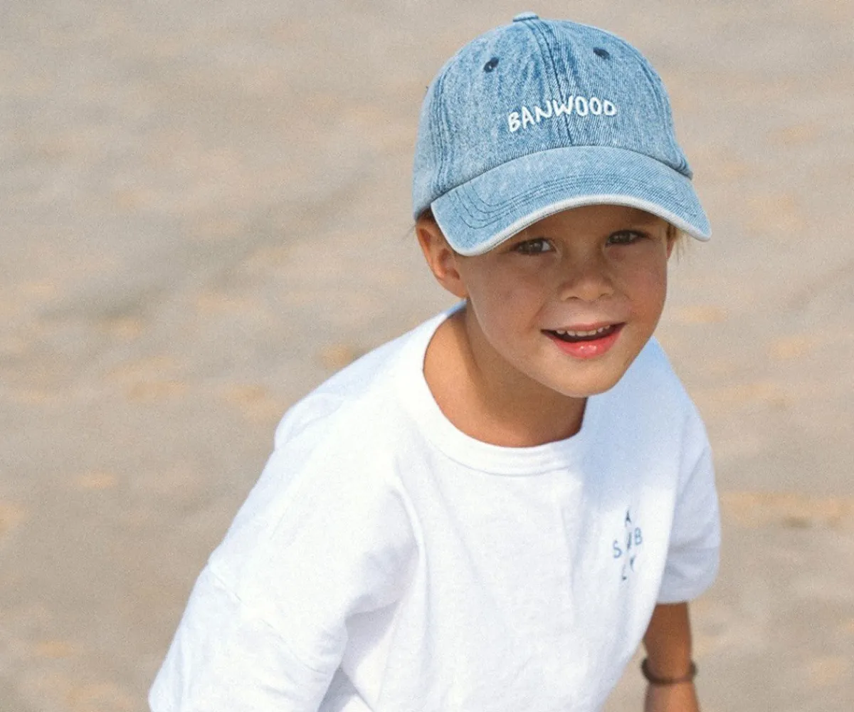 Gorros^Banwood Gorra Washed Béisbol Denim