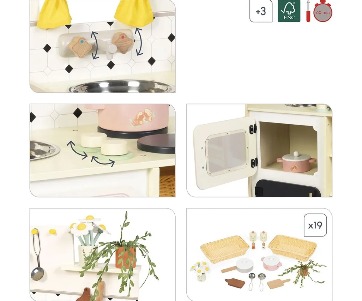 Clearance Gran Cocina de Madera Abuelita Alegre Niños Juguetes Niños 7 Años|Juguetes Niños 8 Años