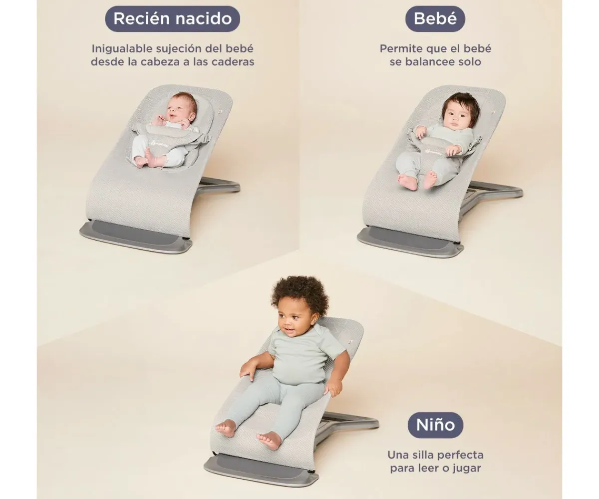 Mobiliario Infantil^Ergobaby Hamaca 3 en 1 Evolve Gris Claro