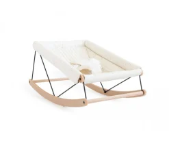 Mobiliario Infantil^Nobodinoz Hamaca para Bebé Growing Green con Funda Leonie Latte