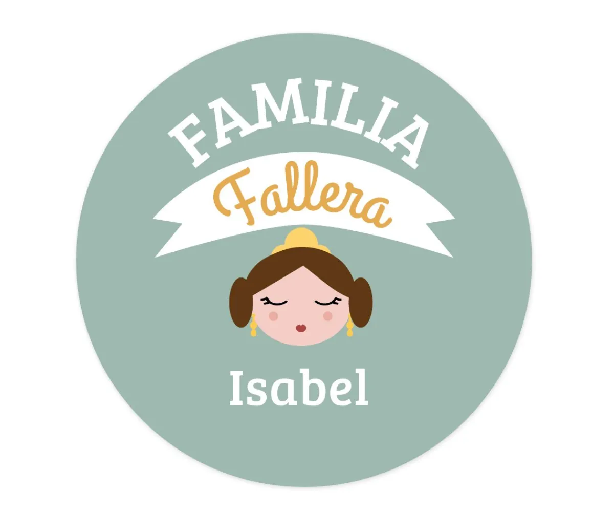 Chapas Personalizadas^Tutete Imán Personalizado Mamá Familia Fallera
