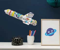 Manualidades Para Niños^Omy Juego para Inflar y Colorear Cohetes