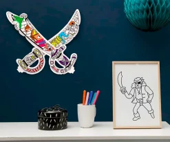 Manualidades Para Niños^Omy Juego para Inflar y Colorear Piratas