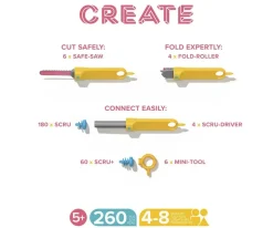 Kit Discover 260 piezas Niños Manualidades Para Niños|Juguetes Niños 7 Años