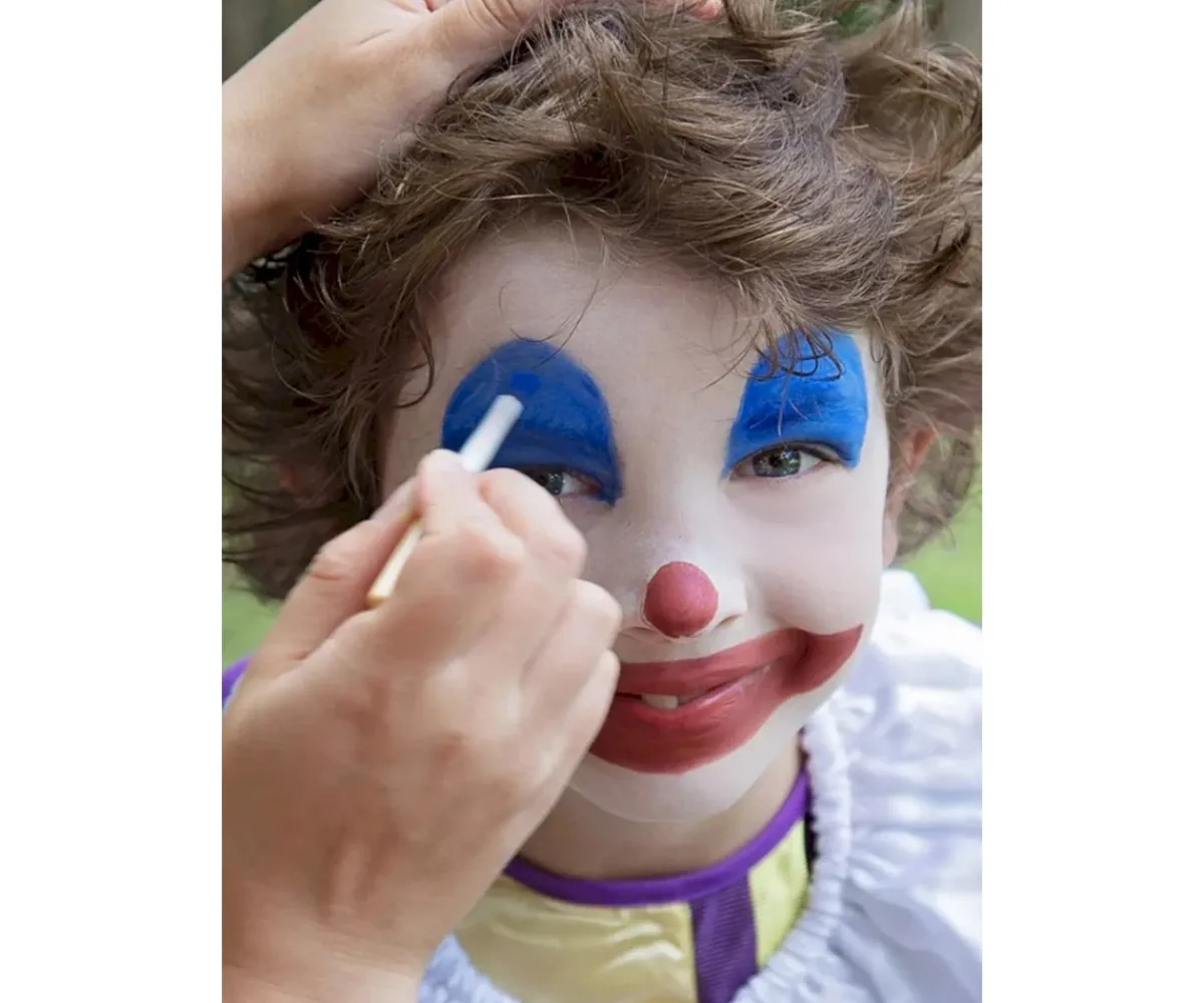 Pintura De Uñas, Brillos Y Tattoos^Namaki Kit Maquillaje Facial de Payaso & Arlequín