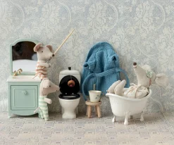 Casa De Muñecas De Madera^Maileg Lavabo Aparador con Espejo para Ratón Mint
