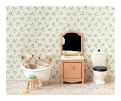 Casa De Muñecas De Madera^Maileg Lavabo Aparador con Espejo para Ratón Powder