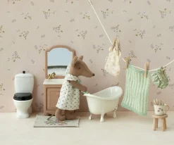 Casa De Muñecas De Madera^Maileg Lavabo Aparador con Espejo para Ratón Dark Powder