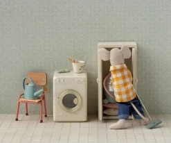 Casa De Muñecas De Madera^Maileg Lavadora Ratón Off White