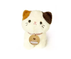 Peluches^Minikane Les Minis Kanaï Gato de Peluche Kimi con Collar y Cesta de Piel Sintética