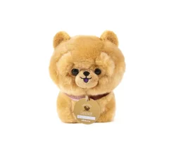 Peluches^Minikane Les Minis Kanaï Perro de Peluche Loki con Collar y Cesta de Piel Sintética