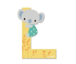 Decoración Pared Infantil^Janod Letra Madera Pure L Amarilla