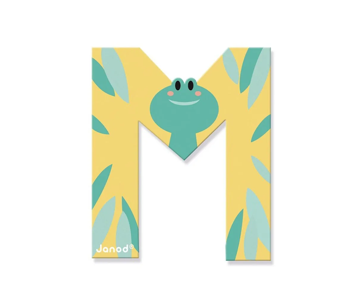 Decoración Pared Infantil^Janod Letra Madera Pure M Amarilla