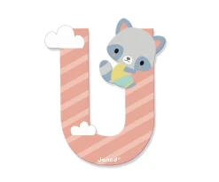 Decoración Pared Infantil^Janod Letra Madera Pure U Rosa