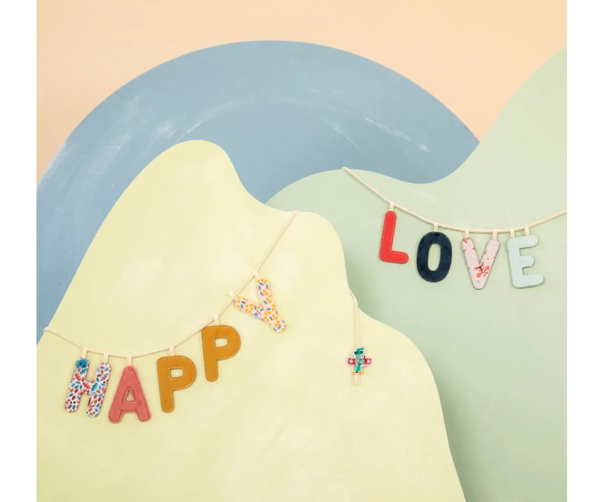 Decoración Pared Infantil^Lilliputiens Letra Tela Fosforescente P