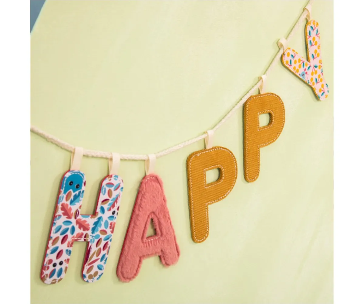 Decoración Pared Infantil^Lilliputiens Letra Tela Fosforescente P