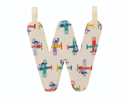 Decoración Pared Infantil^Lilliputiens Letra Tela Reversible Fosforescente W